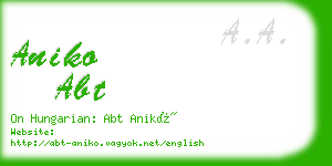 aniko abt business card